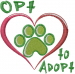 Dog Heart paw_Opt To Adopt_ embroidery design