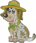 Dog Scout Mascot with Hat_ embroidery design