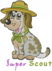 Dog Scout Mascot with Hat_Super Scout_ embroidery design