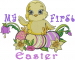 Easter Eggs with Chick and Flowers_My First Easter_ embroidery design