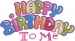 Happy Birthday To Me embroidery design