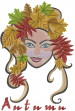 Autumn embroidery design