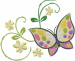 Butterfly Flowers embroidery design