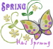 Spring Has Sprung embroidery design