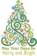 Merry And Bright embroidery design
