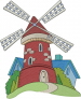 Windmill embroidery design