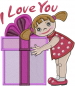 I Love You embroidery design