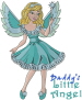Daddys Little Angel embroidery design