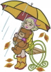 Rainy Day embroidery design