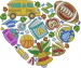 School Heart embroidery design