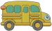 School Bus embroidery design
