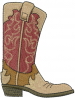 Texas Boot embroidery design