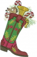 Christmas Boot embroidery design