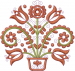 Swirl Flower embroidery design