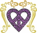 Peace Heart embroidery design