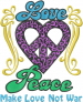 Love Peace embroidery design