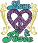 Love & Peace embroidery design