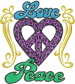 Peace Love embroidery design