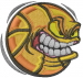 Angry Basketball embroidery design