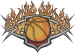 Basketball Flames embroidery design