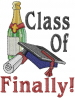 Finally Graduate embroidery design