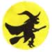 Witch on Broomstick embroidery design