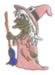 Witch with Broom embroidery design