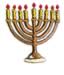 Hanukkah Menorah embroidery design