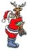 Santa Hugging embroidery design