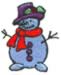 Snowman embroidery design
