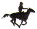Cowboy Silhouette embroidery design