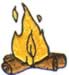 Fire embroidery design