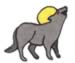 Howling Wolf embroidery design