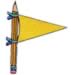 Pencil Flag embroidery design