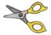 Scissors embroidery design
