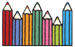 ROW OF PENCILS embroidery design