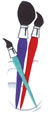 PAINTBRUSHES IN JAR embroidery design