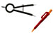 COMPASS & PENCIL embroidery design