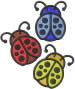 THREE LADYBUGS embroidery design