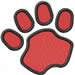 PAW PRINT OUTLINED embroidery design