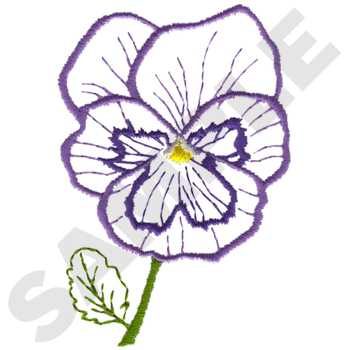 Dakota collectibles embroidery design pansy outline 271 inches h x 1 Dakota collectibles embroidery design pansy outline 271 inches h x 1