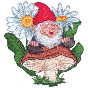 Dakota Collectibles Embroidery Design Garden Gnome 300 Inches H X 2