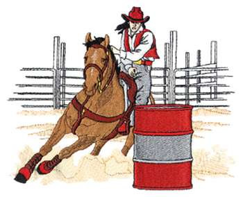 Dakota collectibles embroidery design barrel racer 788 inches h x 9 Dakota collectibles embroidery design barrel racer 788 inches h x 9