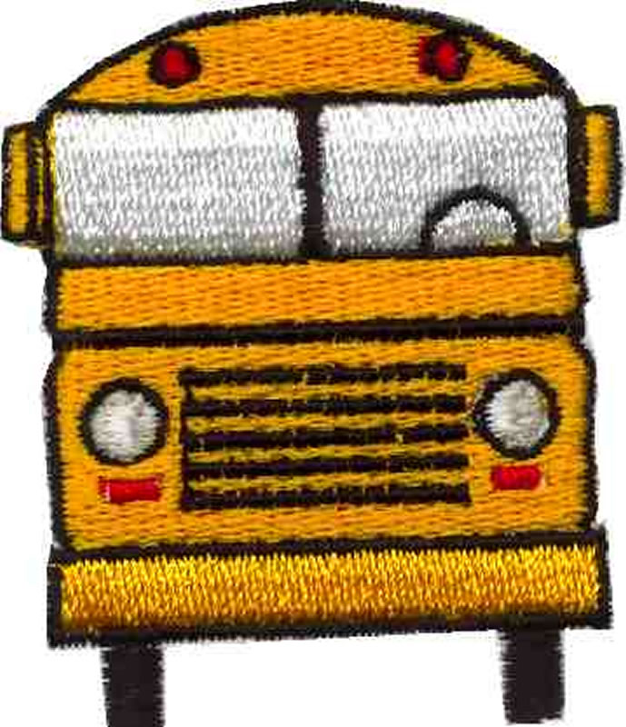 Graphic impressions embroidery design school bus 212 inches h x 180 Graphic impressions embroidery design school bus 212 inches h x 180