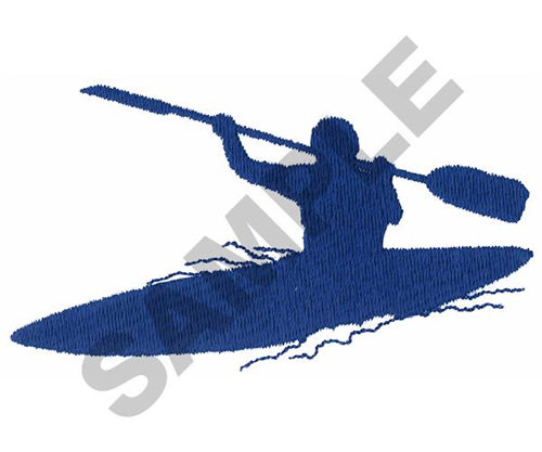 Great Notions Embroidery Design: KAYAK 2.00 inches H x 3.63 inches W