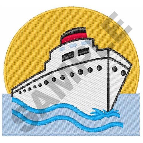 Great Notions Embroidery Design CRUISE SHIP 2.63 inches H x 2.76 inches W