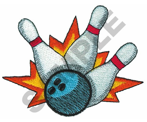 Great notions embroidery design bowling ball and pins 292 inches h x Great notions embroidery design bowling ball and pins 292 inches h x