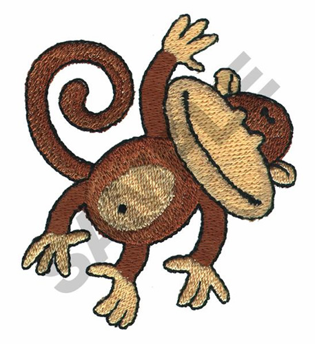 Great notions embroidery design monkey 274 inches h x 230 inches w Great notions embroidery design monkey 274 inches h x 230 inches w
