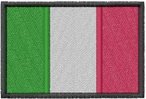 Machine Embroidery Designs Embroidery Design Italy flag 198 inches H italy flag machineembroiderydesigns italian flags europe monogram