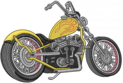 Machine embroidery designs embroidery design motorcycle chopper 411